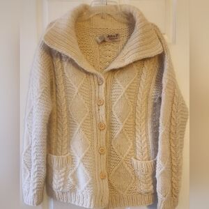 Cream Cable Knit Cardigan